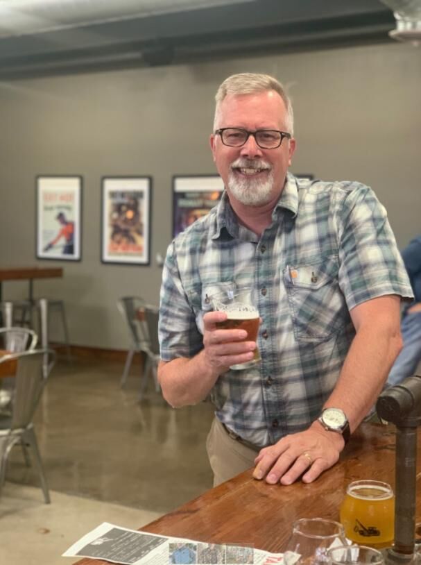 Eric Bergman with beer